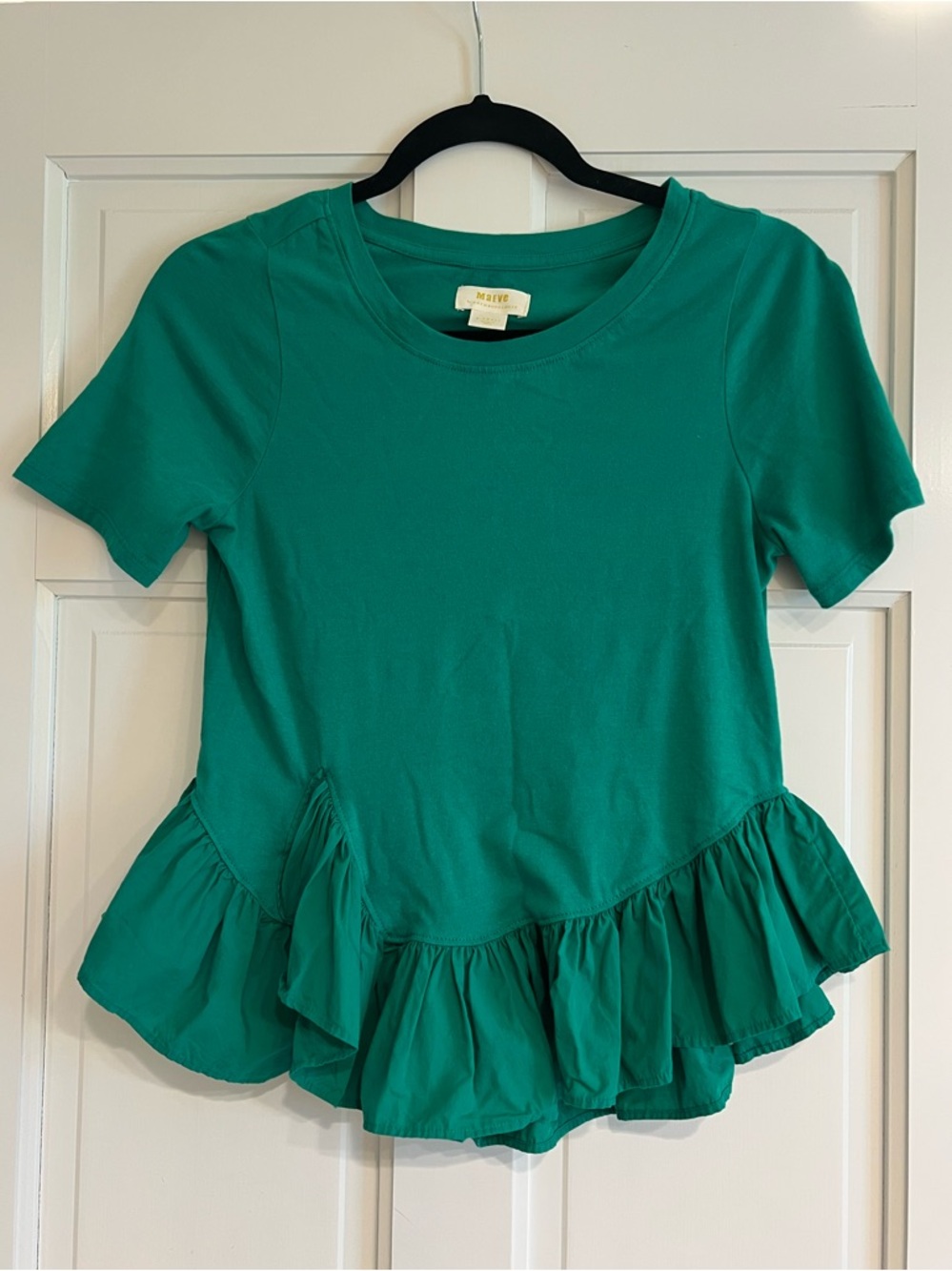 Maeve Ruffle Hem Peplum Tee